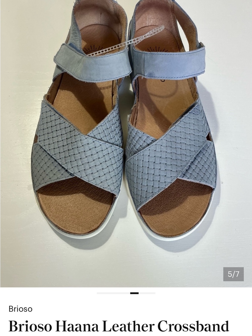 Brioso Haana Crossband Sandal - Light Gray